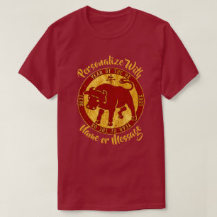 T-shirt Année De L'Ox Gold Look 2021