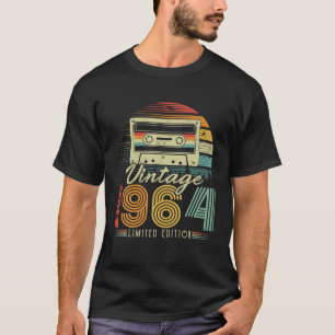 T-shirt Année de naissance 1964 Cassette Rétro 1964 62e An