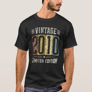 T-shirt Année de naissance vintage 2010 Edition limitée 12