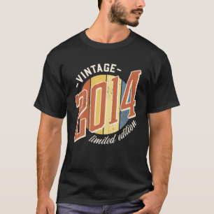 T-shirt Année de naissance vintage 2014 Edition limitée 8 