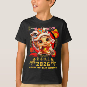 T-shirt Année Drôle Cheval 2026 Nouvel An Lunaire