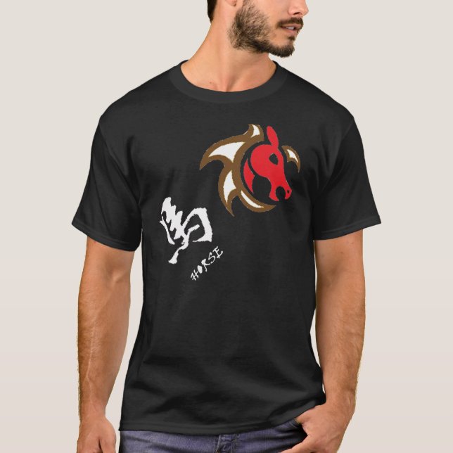 T-shirt Année du cheval - 2014, zodiaque chinois (Devant)