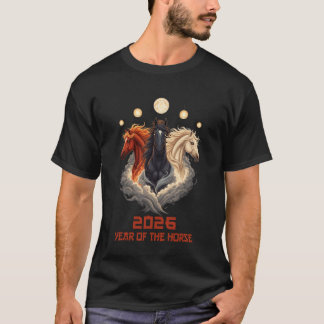 T-shirt Année du Cheval 2026 Bonne Année Lunaire Chinoise 