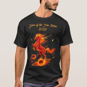 T-shirt Année du cheval de feu 2026 Nouvel An chinois luna