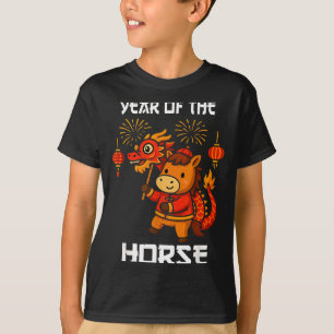 T-shirt Année du cheval Nouvel An lunaire chinois Dragon 
