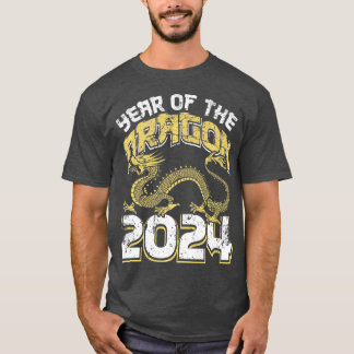 T-shirt Année Du Dragon 2024 Zodiac Chinois Lunar New Y