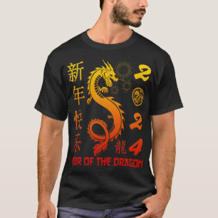 T-shirt Année Du Dragon 2024 Zodiac Chinois Nouvel An 20