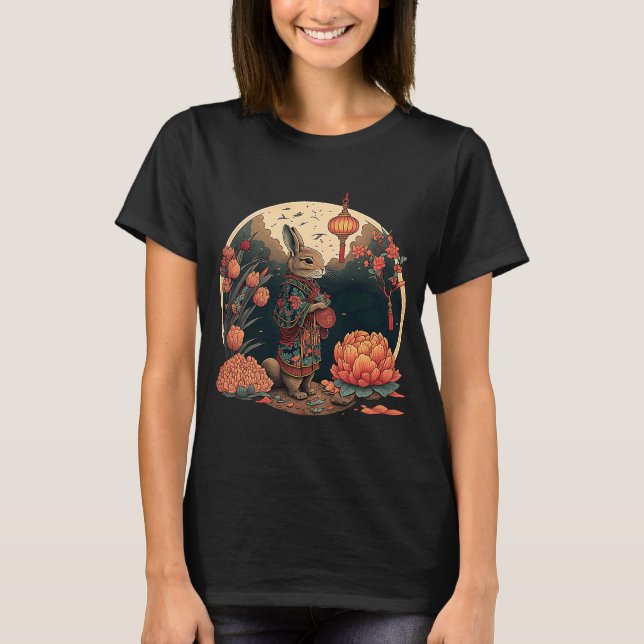 T-shirt Année Du Lapin 2023 Chinois Zodiac Lunar New Y (Devant)