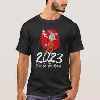 T-shirt Année Du Lapin 2023 Décoration Chinoise Mens Wo