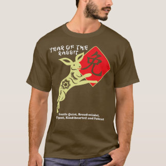 T-shirt Année du lapin Joyeux chinois Zodiac Lunaire Nouve