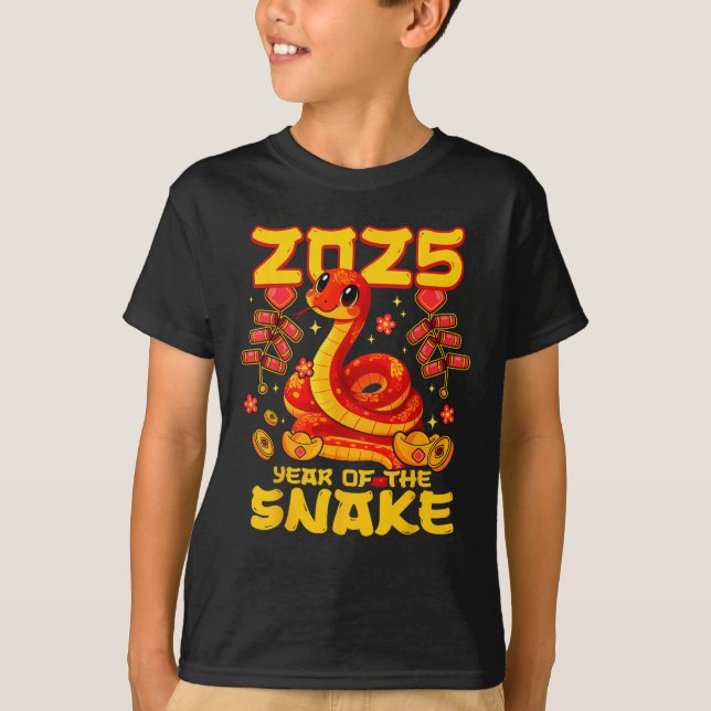 T-shirt Année Du Serpent 2025 Nouvel An Lunaire (Devant)