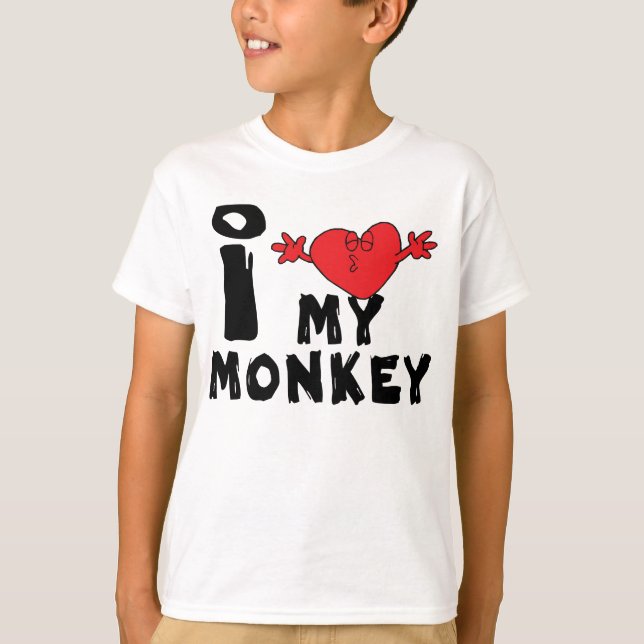 T-shirt Année du singe "I Love My Monkey" (Devant)