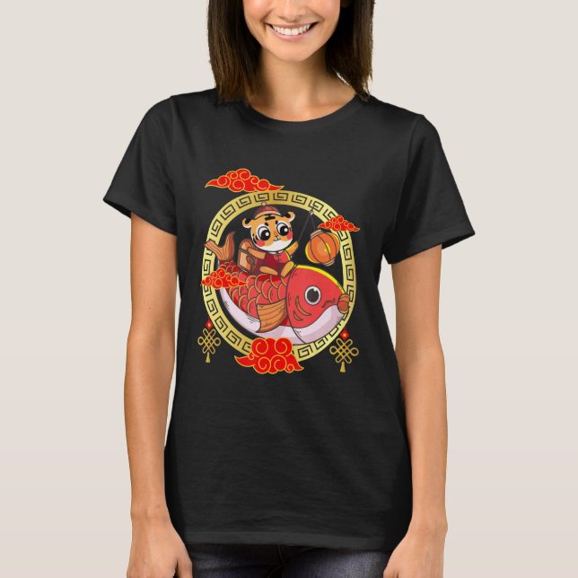 T-shirt Année Du Tigre Lunaire Nouvel An 2022 Hommes Femme (Devant)