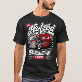 T-shirt Année ou nom personnalisé Classic Hot Rod Garage