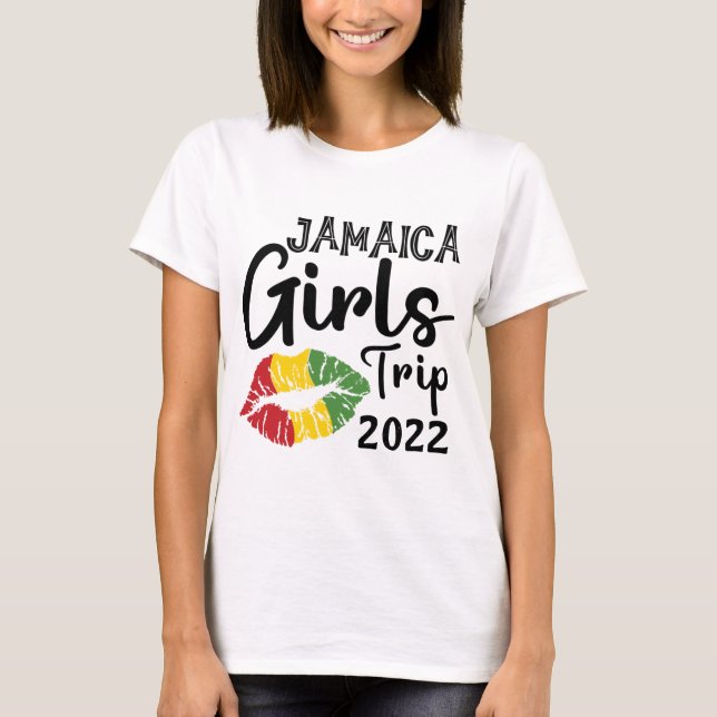 T-shirt Année Personnalisée Jamaïque Jeu de voyage pour fi (Devant)