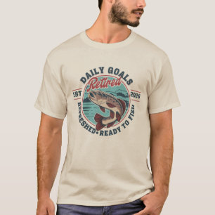 T-shirt Année personnalisée Retraite Funny Fishing