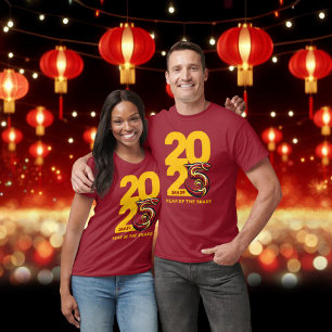 T-shirt Année rouge or du serpent 2025