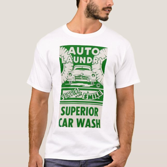 T-shirt Années 1950 Auto Laundry (Devant)