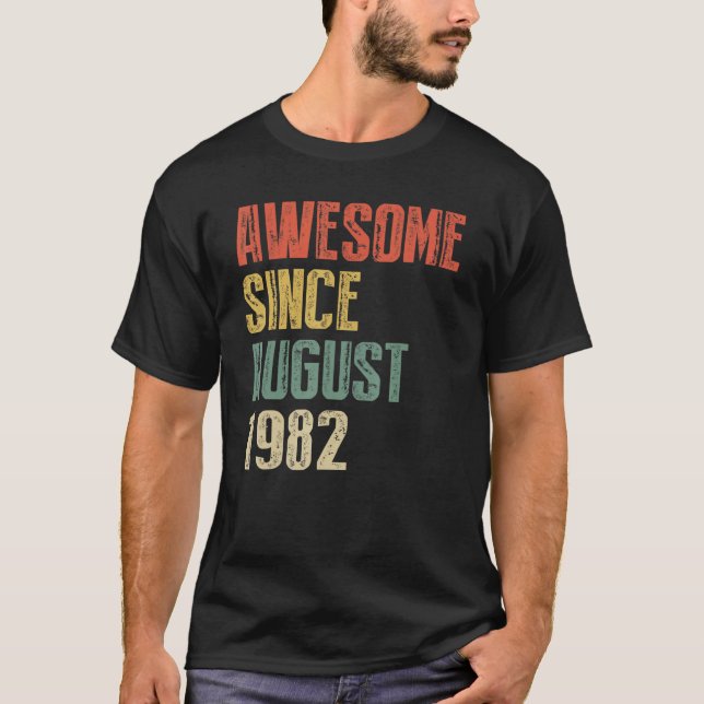 T-shirt Années Awesome depuis août 1982 Copier Anniversair (Devant)