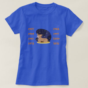 T-shirt Années chinoises du bœuf
