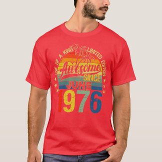 T-shirt Années millénaires Juin 1976 Décorations Anniversa