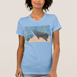 T-shirt Annie Le Chat Surplombant La Chemise À Coteau