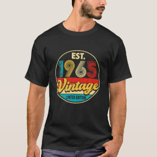 T-shirt Anniv 61 Ans Vintage 1965 Édition Limitée 61ème