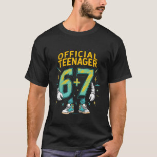 T-shirt Anniversaire 13 ans Adolescent officiel 6+7 Drôle