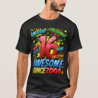 T-shirt Anniversaire 16 ans Style BD Incroyable depuis 200