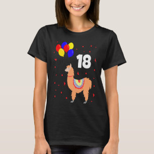 T-shirt Anniversaire 18 ans fête lama