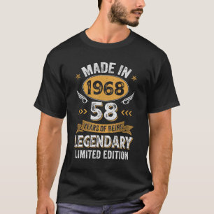 T-shirt Anniversaire 1968 58 Ans Anniversaire 58 Ans M