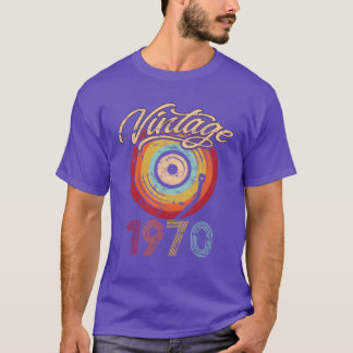 T-shirt Anniversaire 1970 Vinyle Vintage ami
