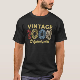 T-shirt Anniversaire 2008 Anniversaire Rétro Vintage 2008 