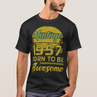 T-shirt Anniversaire 365 Vintage 1957 Né Pour Être Génial 