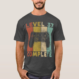 T-shirt Anniversaire 37 ans Hommes Hommes Jeux Niveau 37 T