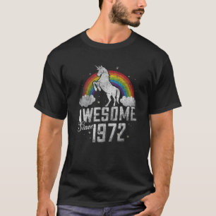 T-shirt Anniversaire 50 Ans Licorne Vintage 70S 80S 90S In