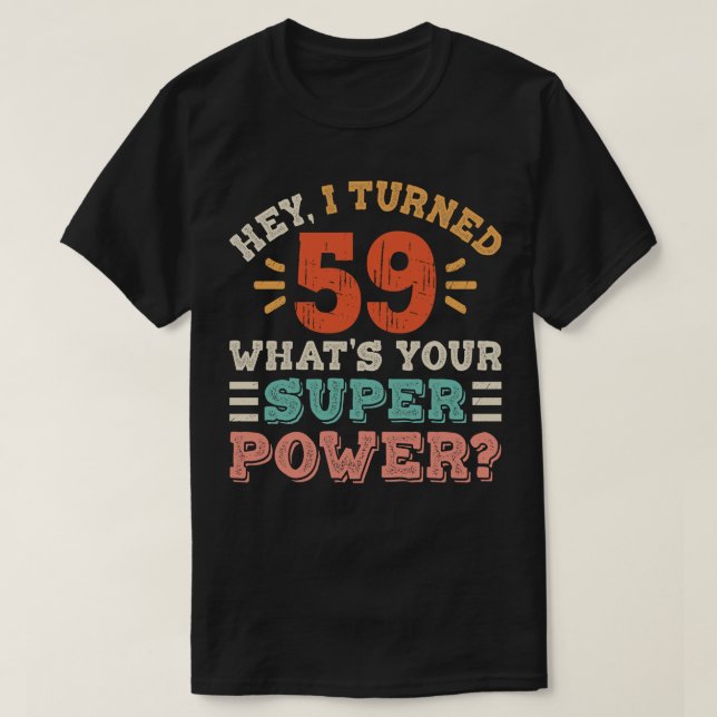 T-shirt Anniversaire 59 ans (Design devant)