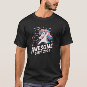 T-shirt Anniversaire 5 ans Licorne Incroyable Depuis 2020