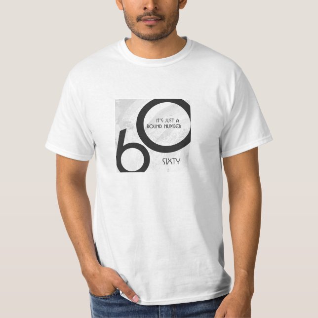 T-shirt Anniversaire 60 Décennie Blanche (Devant)