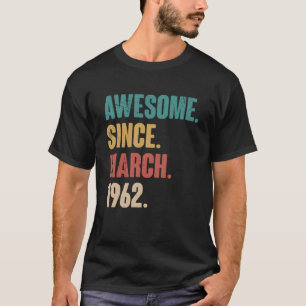 T-shirt Anniversaire 61e Décoration Mars 61 Ans Vintag