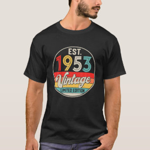 T-shirt Anniversaire 69 ans Vintage 1953 Limited Edition 6