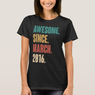 T-shirt Anniversaire 7e Décoration 7 mars 7 ans Vieux Vint