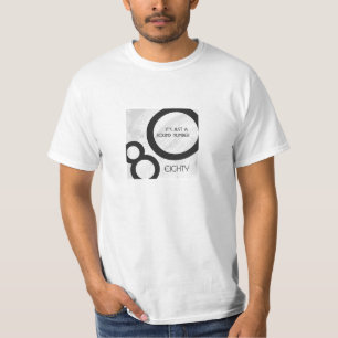 T-shirt Anniversaire 80 Décennie Blanche