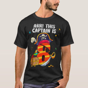 T-shirt Anniversaire 8 Ans Pirate