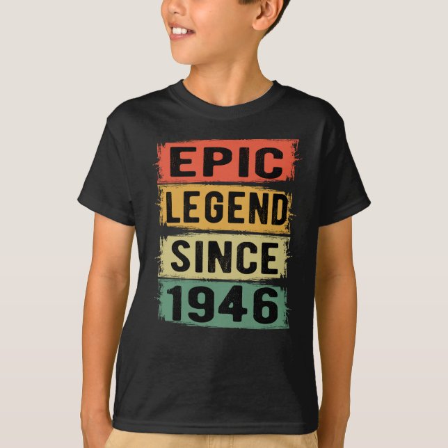 T-shirt anniversaire âgé de 79 ans 1946 Légende épique 79e (Devant)