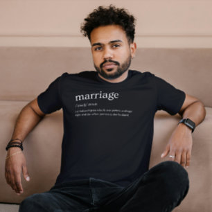 T-shirt Anniversaire amusant Définition du mariage Mari Ma