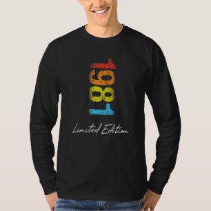T-shirt Anniversaire Année 1981 Vintage Grunge usagé