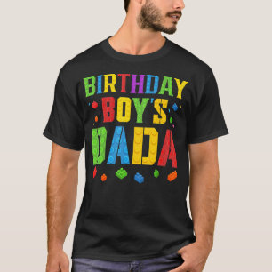 T-shirt Anniversaire Boy's Dada Blocks Master Builder Bric