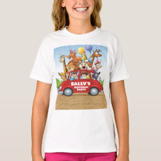 T-shirt Anniversaire Cadeau Animal Party Voiture Ride Anni