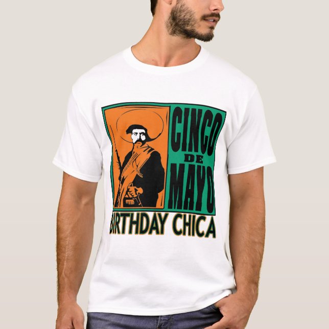 T-shirt ANNIVERSAIRE CHICA de Cinco De Mayo (Devant)